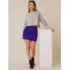 imageSOLY HUX Womens Elastic High Waist Bodycon Pencil Mini SkirtPure Royal Blue