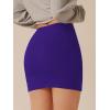 imageSOLY HUX Womens Elastic High Waist Bodycon Pencil Mini SkirtPure Royal Blue