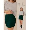 imageSOLY HUX Womens Elastic High Waist Bodycon Pencil Mini SkirtSolid Dark Green