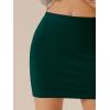 imageSOLY HUX Womens Elastic High Waist Bodycon Pencil Mini SkirtSolid Dark Green