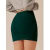 imageSOLY HUX Womens Elastic High Waist Bodycon Pencil Mini SkirtSolid Dark Green