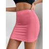 imageSOLY HUX Womens Elastic High Waist Bodycon Pencil Mini SkirtSummer Pink