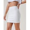 imageSOLY HUX Womens Elastic High Waist Bodycon Pencil Mini SkirtWhite