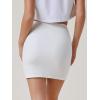 imageSOLY HUX Womens Elastic High Waist Bodycon Pencil Mini SkirtWhite