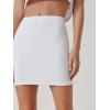 imageSOLY HUX Womens Elastic High Waist Bodycon Pencil Mini SkirtWhite
