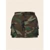 imageSOLY HUX Womens Plus Size Skirt Camo Print High Waisted Mini Cargo Skirts with PocketArmy Green Camo