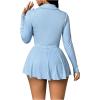 imageSOLY HUX Womens Sexy 2 Piece Mini Skirt Sets Birthday Club Outfits Rave Concert Partywear Tennis Outfits SetPure Blue
