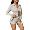 imageSOLY HUX Womens Sexy 2 Piece Mini Skirt Sets Birthday Club Outfits Rave Concert Partywear Tennis Outfits SetPure Khaki