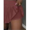 imageSOLY HUX Womens Skirt Sets 2 Piece Outfits Long Sleeve Crop Top with Pleated Mini Skirt Set Party Outfits for WomenCoffee Brown