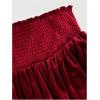 imageSOLY HUX Womens Velvet Mini Skirts Layered Ruffle Shirred High Waisted Flowy Party Cocktail SkirtPure Red
