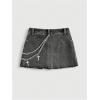 imageSOLY HUX Womens Y2K Gothic Bodycon Denim Skirts Grunge Punk Mini Skirt Music Festival OutfitsBlack Printed