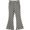 imageSOLY HUX Toddler Girls Checkered Flare Leggings High Waisted Bell Bottom Pants Workout Athletic TrousersBlack and Beige
