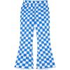 imageSOLY HUX Toddler Girls Checkered Flare Leggings High Waisted Bell Bottom Pants Workout Athletic TrousersBlue and White