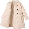 imageSOLY HUX Toddler Girls Double Breasted Long Sleeve Trench Coat Teddy Lined Outerwear Winter Pea CoatsSolid Beige