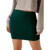 imageSOLY HUX Womens Elastic High Waist Bodycon Pencil Mini SkirtSolid Dark Green