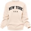 imageSOLY HUX Cute Clothes for Girls Sweatsuit Sets Crewneck Casual Sweatpants 2 Piece Outfits Sweatshirt and PantsApricot Black Letter