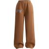 imageSOLY HUX Cute Clothes for Girls Sweatsuit Sets Crewneck Casual Sweatpants 2 Piece Outfits Sweatshirt and PantsBeige Brown Leopard