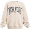 imageSOLY HUX Cute Clothes for Girls Sweatsuit Sets Crewneck Casual Sweatpants 2 Piece Outfits Sweatshirt and PantsBeige Brown Leopard