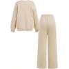 imageSOLY HUX Cute Clothes for Girls Sweatsuit Sets Crewneck Casual Sweatpants 2 Piece Outfits Sweatshirt and PantsBeige Letter