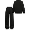 imageSOLY HUX Cute Clothes for Girls Sweatsuit Sets Crewneck Casual Sweatpants 2 Piece Outfits Sweatshirt and PantsBlack Letter