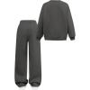 imageSOLY HUX Cute Clothes for Girls Sweatsuit Sets Crewneck Casual Sweatpants 2 Piece Outfits Sweatshirt and PantsDark Grey Letter