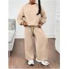 imageSOLY HUX Cute Clothes for Girls Sweatsuit Sets Crewneck Casual Sweatpants 2 Piece Outfits Sweatshirt and PantsPure Apricot