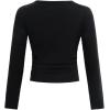imageSOLY HUX Girls 3 Piece T Shirt Crew Neck Long Sleeve Ruched Crop Tops Slim Fit Solid Basic TeeMulti