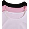 imageSOLY HUX Girls 3 Piece T Shirt Crew Neck Long Sleeve Ruched Crop Tops Slim Fit Solid Basic TeeMulti