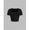 imageSOLY HUX Girls Crop Tops Cute Clothes 3 Pack Square Neck Short Sleeve T Shirts Basic Slim Fitted TeesBlack Grey White