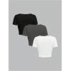imageSOLY HUX Girls Crop Tops Cute Clothes 3 Pack Square Neck Short Sleeve T Shirts Basic Slim Fitted TeesBlack Grey White