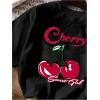 imageSOLY HUX Girls Graphic Tees Cute Printed TShirts Short Sleeve Crewneck Summer Shirt TopsBlack Cherry