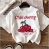 imageSOLY HUX Girls Graphic Tees Cute Printed TShirts Short Sleeve Crewneck Summer Shirt TopsWhite Cherry