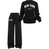 imageSOLY HUX Cute Clothes for Girls Sweatsuit Sets Crewneck Casual Sweatpants 2 Piece Outfits Sweatshirt and PantsBlack Letter