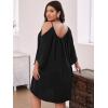 imageSOLY HUX Women Plus Size Summer Dress Cold Shoulder Short Sleeve Casual Loose Short DressesBlack