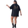 imageSOLY HUX Womens Plus Size Butterfly Embroidered Cut Out Back Half Sleeve T Shirt Casual Tee TopsBlack