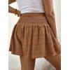 imageSOLY HUX Womens Plus Size Ditsy Floral Print Shirred Elastic High Waisted Wide Leg ShortsPlain Brown