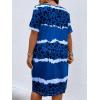 imageSOLY HUX Womens Plus Size Leopard Print V Neck Short Sleeve T Shirt Dress Summer Short DressesBlue Print