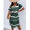 imageSOLY HUX Womens Plus Size Leopard Print V Neck Short Sleeve T Shirt Dress Summer Short DressesDark Green Print