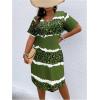 imageSOLY HUX Womens Plus Size Leopard Print V Neck Short Sleeve T Shirt Dress Summer Short DressesDark Green Printed