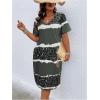 imageSOLY HUX Womens Plus Size Leopard Print V Neck Short Sleeve T Shirt Dress Summer Short DressesDark Grey Print
