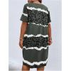 imageSOLY HUX Womens Plus Size Leopard Print V Neck Short Sleeve T Shirt Dress Summer Short DressesDark Grey Print