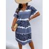 imageSOLY HUX Womens Plus Size Leopard Print V Neck Short Sleeve T Shirt Dress Summer Short DressesDusty Blue Print