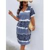 imageSOLY HUX Womens Plus Size Leopard Print V Neck Short Sleeve T Shirt Dress Summer Short DressesDusty Blue Print