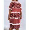 imageSOLY HUX Womens Plus Size Leopard Print V Neck Short Sleeve T Shirt Dress Summer Short DressesDusty Pink Print