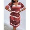 imageSOLY HUX Womens Plus Size Leopard Print V Neck Short Sleeve T Shirt Dress Summer Short DressesDusty Pink Print