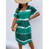 imageSOLY HUX Womens Plus Size Leopard Print V Neck Short Sleeve T Shirt Dress Summer Short DressesGreen Print