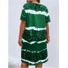 imageSOLY HUX Womens Plus Size Leopard Print V Neck Short Sleeve T Shirt Dress Summer Short DressesGreen Printed