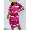imageSOLY HUX Womens Plus Size Leopard Print V Neck Short Sleeve T Shirt Dress Summer Short DressesHotpink Print
