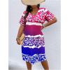 imageSOLY HUX Womens Plus Size Leopard Print V Neck Short Sleeve T Shirt Dress Summer Short DressesMulti Leopard