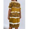imageSOLY HUX Womens Plus Size Leopard Print V Neck Short Sleeve T Shirt Dress Summer Short DressesMulti Print